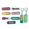 2PCS Word Resin Molds Silicone Keychain Epoxy Casting Mold for Key Fob Luggage Tag for DIY 2Pieces Crafts Pendant Making