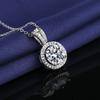 Premium Sense Round Bag 3 Carat Moissanite Flash Diamond Plated Necklace Collarbone Chain Women'S Pendant Premium