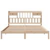Solid Wood Bed with Shelf Without Mattress 180x200 cm Pine Wood