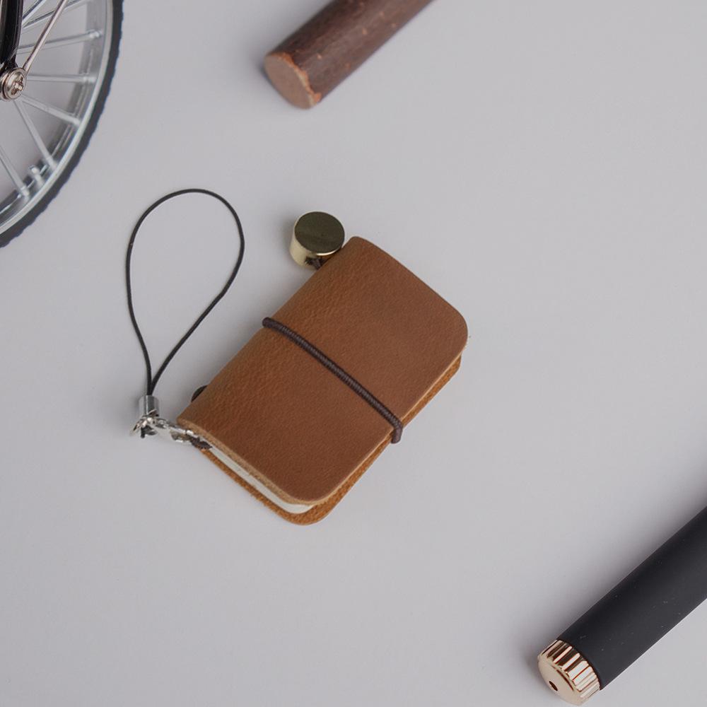 

Шарм из коровьей кожи Японский и корейский мини-карманный блокнот - Милый блокнот из кожи Crazy Horse