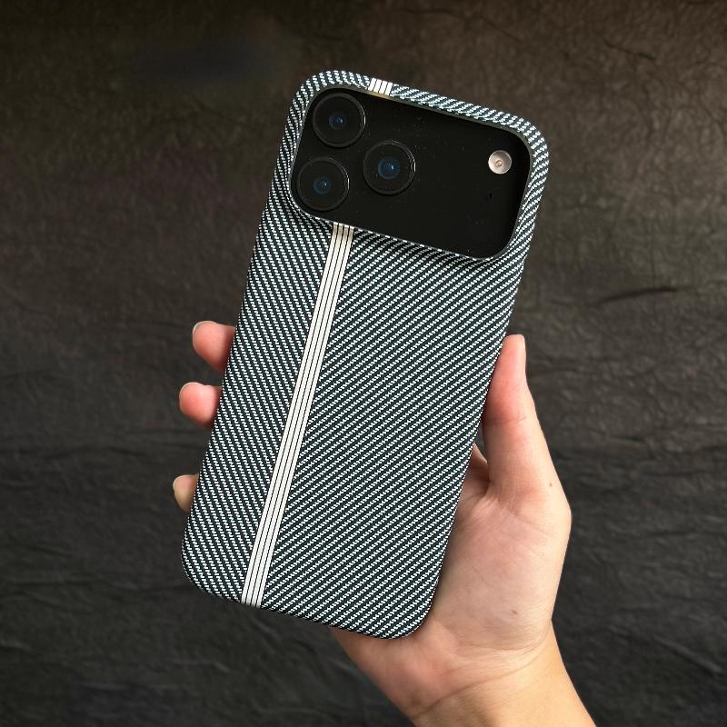 For iPhone 17 16 Pro Max Case Hard Matte Carbon Fiber Texture Anti Fingerprint Cover For iPhone 16 Plus Shell Shockproof Bumper