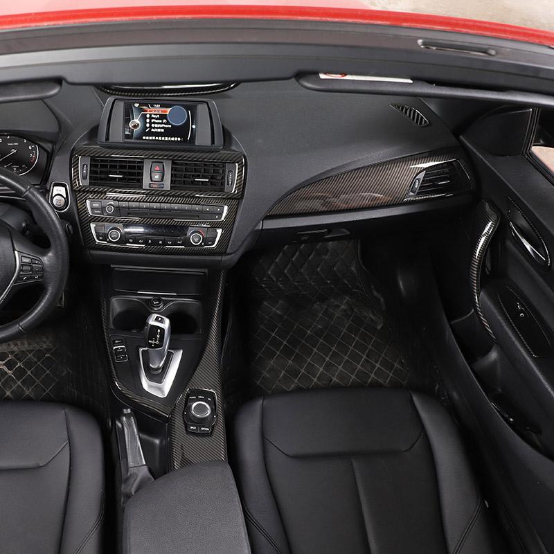 ABS Carbon Fiber Car Center Control Interior Decoration Sticker For BMW 1 2 Series F20 F21 F22 F23 2012-2018 Car Accessories