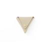 Bonaventura Triangle Coin Case In Shrink Leather (Ivory) - Made with Genuine European Leather, Perfect As a Gift (BCCT4-IV)