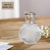 Retro Embossed Transparent Glass Vase: French-Inspired Luxury Home Decor for Living Room