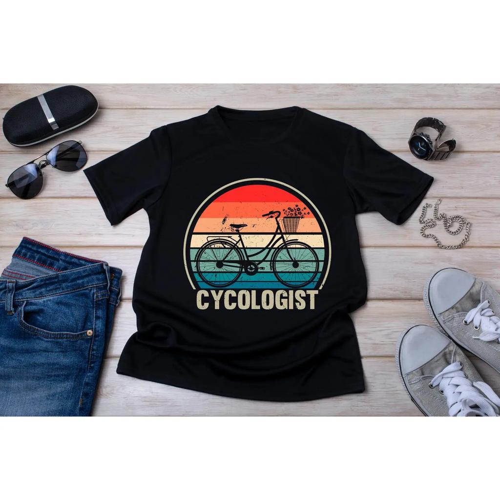 Cycologist T Shirt Bike Lover Cycling Vintage Washed Slightly Stretched Breathable Designer Clothes Fashion