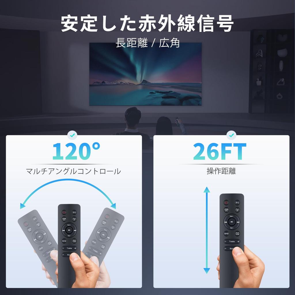 Soundbar Remote Control for Philips Soundbars and TV Speakers (TAB4208, TAB4288)