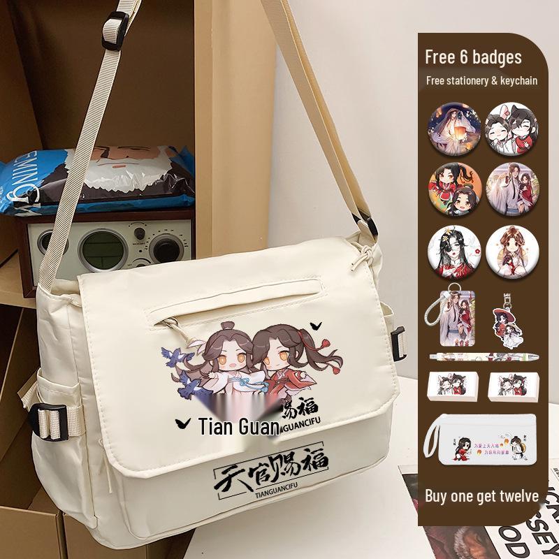 

Благословение Небесного Чиновника Ита Холщовая Сумка Кроссбоди - Сумка-Тоут на Плечо и Школьный Рюкзак в Китайском Стиле