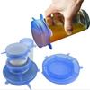 Silicone Six-piece Cover Stretch Bowl Cover Refrigerator Microwave Oven Sealing Preservation Film High Temperature Resistance
