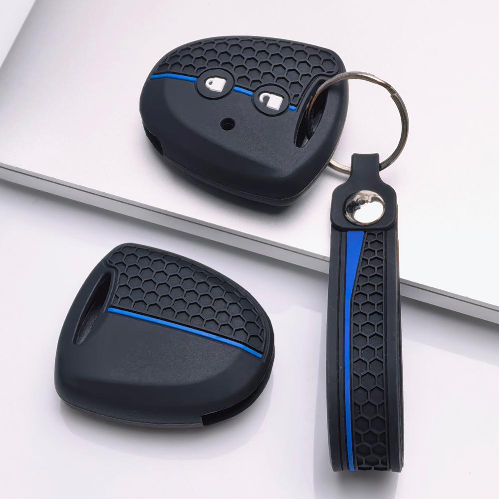 Key Shell Cover for Toyota Hilux Yaris Corolla Rav4 Vigo Vitz Echo Vintage with Keychain Anti-Scratch Guard Shockproof Protection Soft Grip Texture