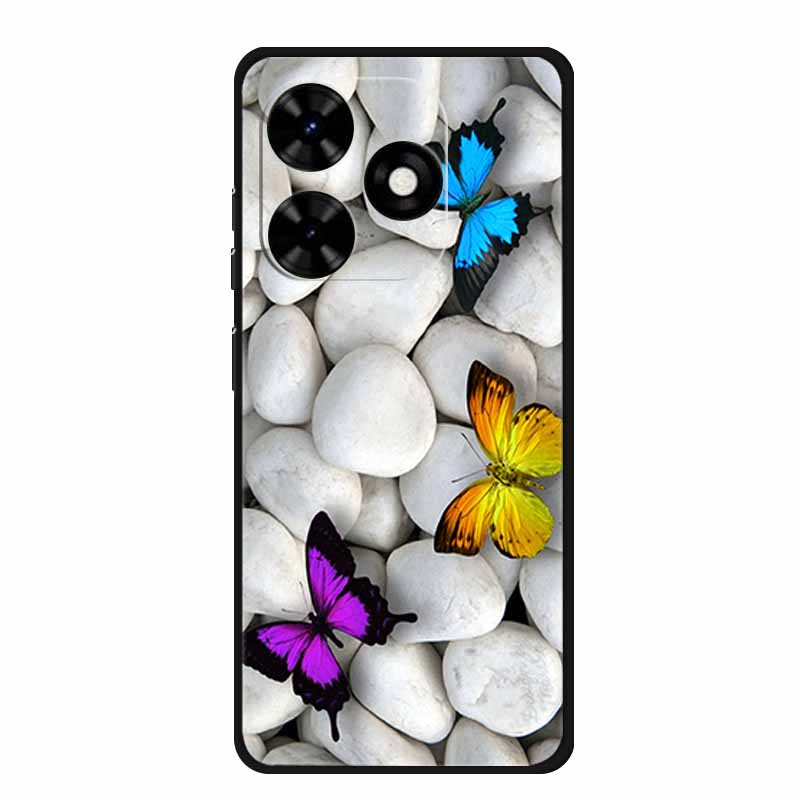 Case For Tecno Spark Go 2024 Animals Painted TPU Silicone Soft Phone Cover for Spark Go2024 BG6 Protector Wolf Shockproof Para