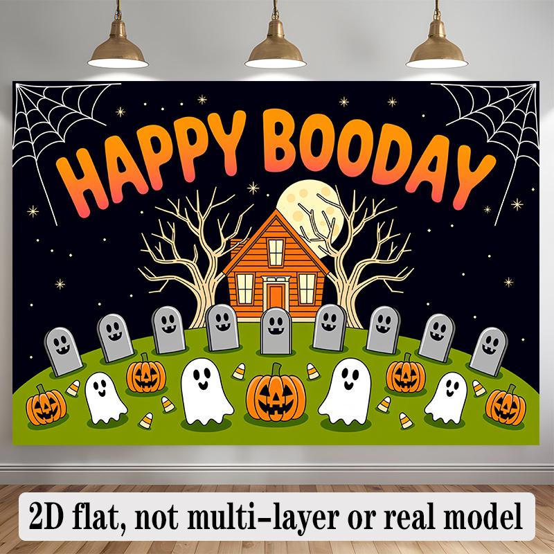 Party Backdrop Halloween Flat Banners Celebrations Wedding Enthusiasts Event Backdrop Decoration Front Door Decor Theme