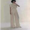 2024 Frühling Damen Europäisch & Amerikanisch Locker Weites Bein Plisseehose - High Fashion Fließender Lässiger Stil