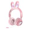 KE-01 Wireless Earbud Bluetooth-compatible 5.0 Support SD-Card RGB Light Lovely Rabbit Ear Foldable Headset for Gift