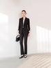 Women's Black Suit Set: Spring-Autumn Formal Workwear for Professional Occasions.