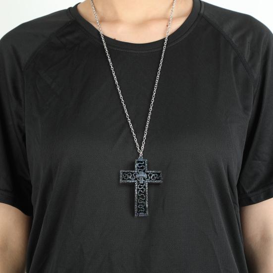 Squid Necklace Chinese Character Ten-Shaped Pendant Necklace with Secret Compartment