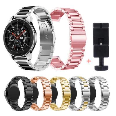 20mm 22mm bransoletka ze stali nierdzewnej pasek do zegarka Samsung Galaxy 42mm 46mm Actice 2 inteligentny pasek do zegarka do Samsung Gear S3/S2 Classic