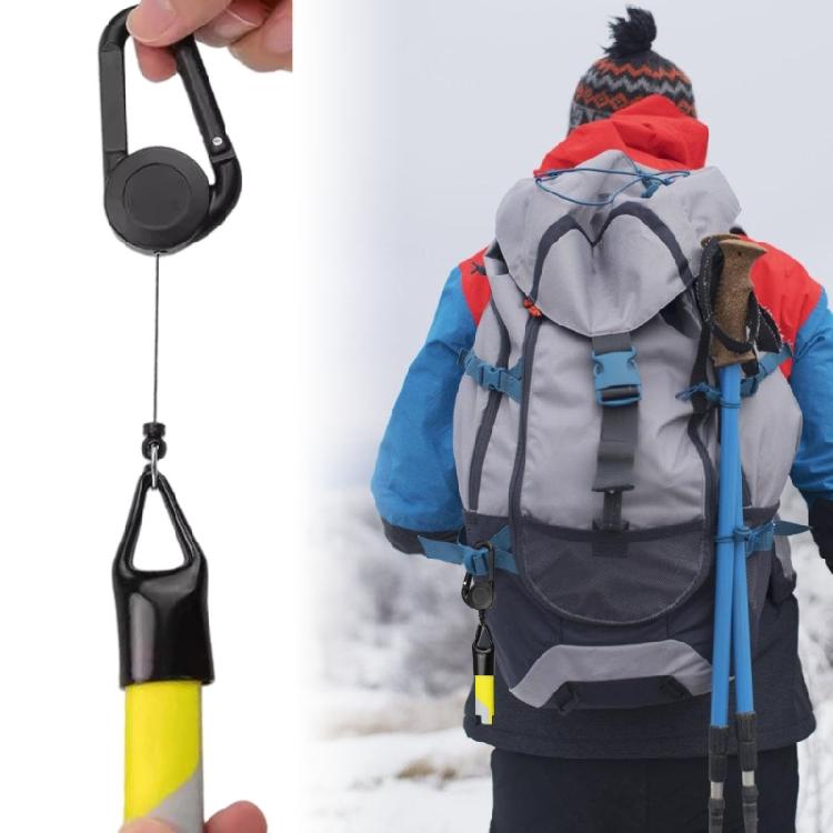 5Pcs Portable Anti Loss Lighter Case Retractable Lighter Holder with Quick Releas Carabiner Clip For Hiking Camping