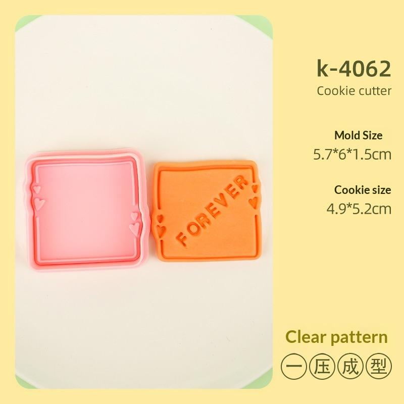 1/4Pcs 3D Valentine'S Day Wedding Cookie Cutters Biscuit Mold Cookie Mould Stamp Party Decor Baking Tools