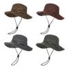 Fischerhut Retro-Stil West-Cowboy-Eimerhut mit verstellbarer Größe Wasserdicht Schnelltrocknend Outdoor Sonnenschutzhut
