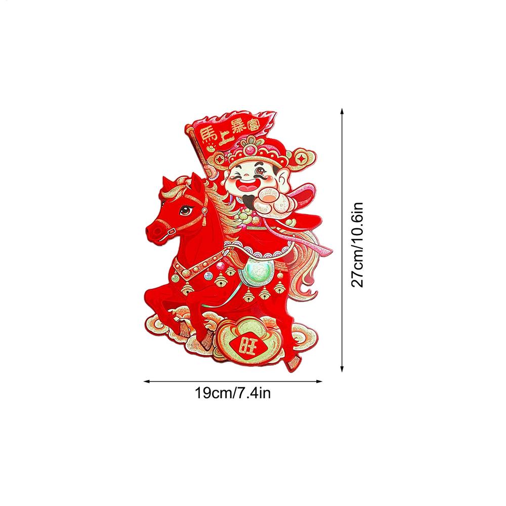 Stickers 2026 Chinese New Year Blessing Door Sticker Year of Horse Door Banner Spring Festival Window Stickers Home Decoration