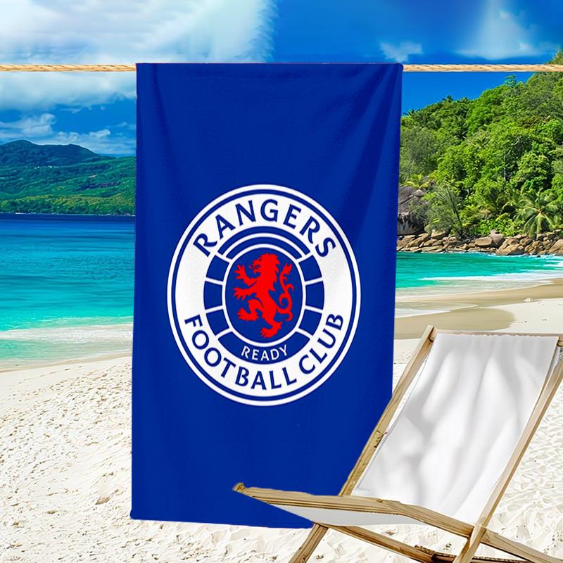 1pc Glasgow Rangers Beach Towel, Beach and Seaside Swimming Pool Equipment, Fashion Pattern, Rectangular, Travel Essentials