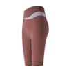 Colorblock High-Waisted Women's Sports Shorts - Summer Fitness Tight Yoga Mid-Length Pants