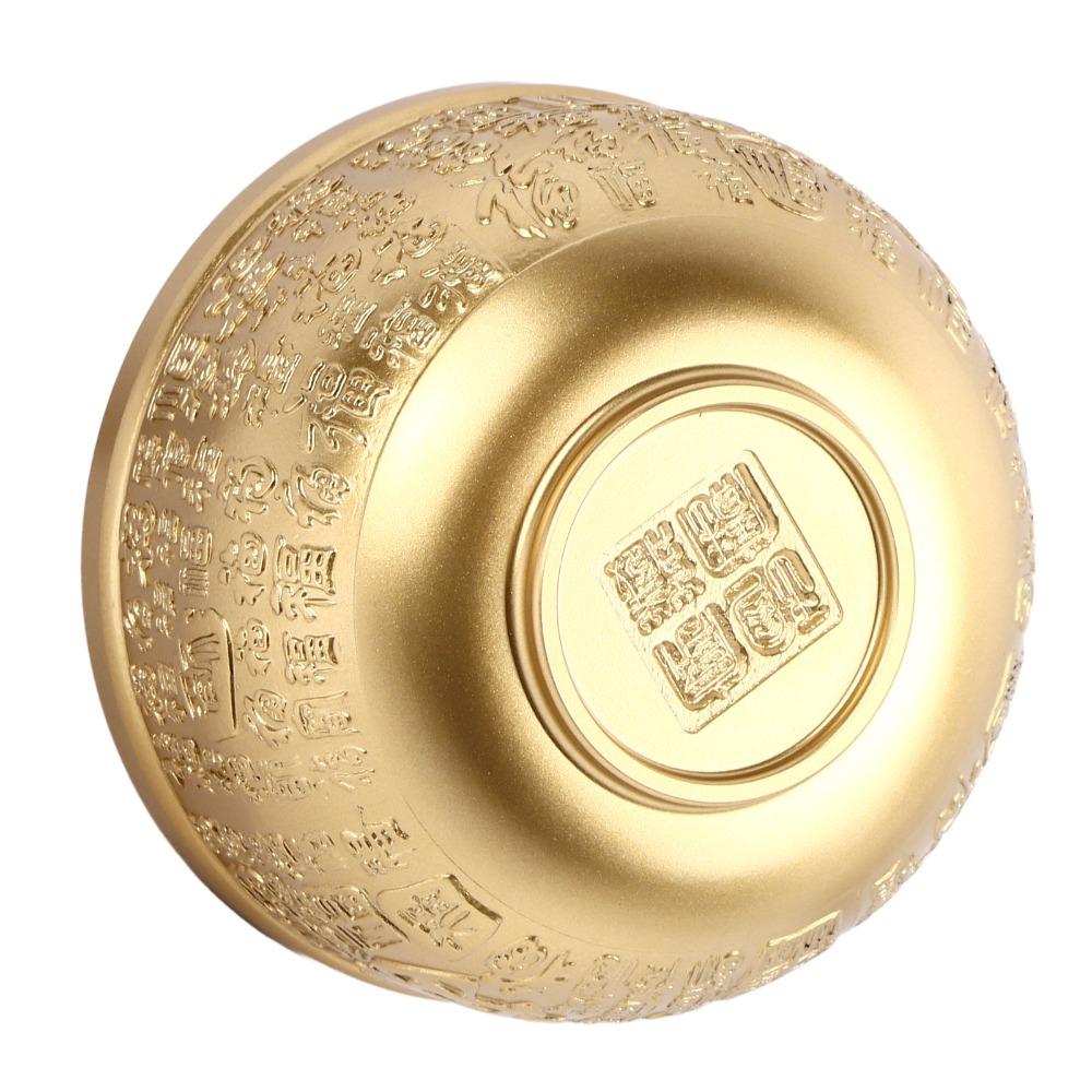 10cm Feng Shui Brass Bowl Hundred Blessings Brass Treasure Bowl Wealth Money Bowl Office Decor