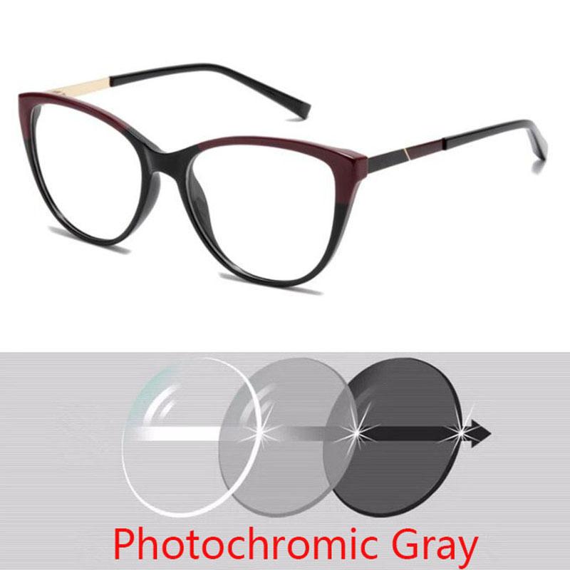 Feminine Optical Myopia Glasses Vintage Brand Design Clear Cat Eye Blue Light Blocking Glasses Women Eyeglasses Degree 0 To -6.0