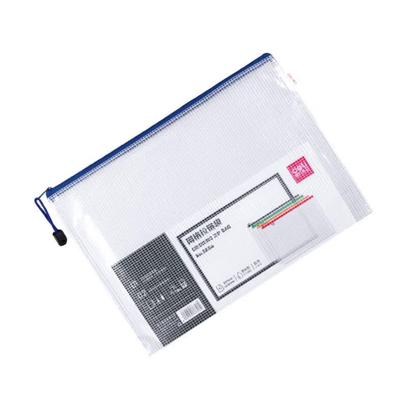 Deli A4 Mesh Zipper Document Bags - 20 Pack