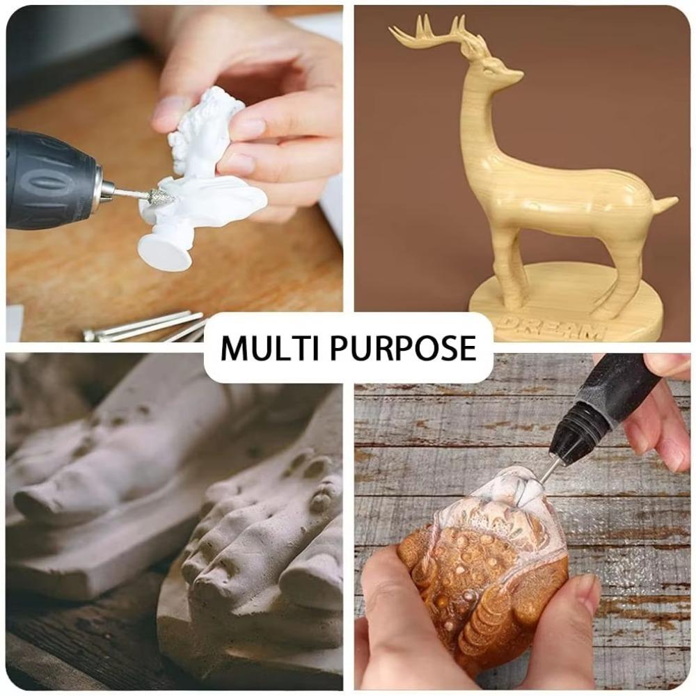 20 buc/set cilindrice diamantate Burr Bits 3 mm cap de șlefuire gravare burghiu scule rotative Dremel