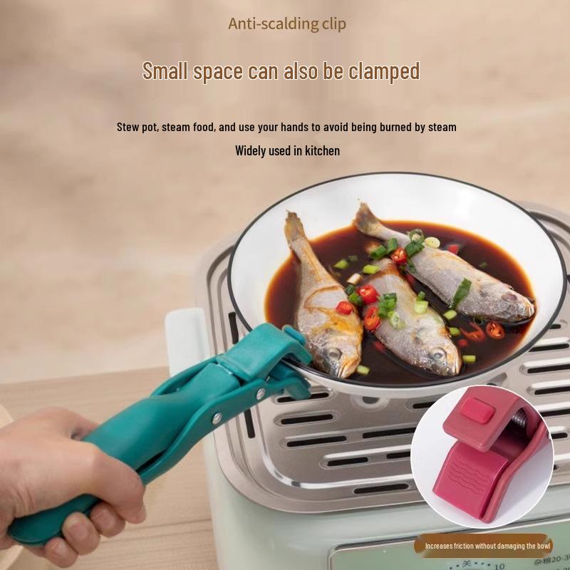 Swiss Anti-Scald Silicone Kitchen Tongs for Bowls & Plates