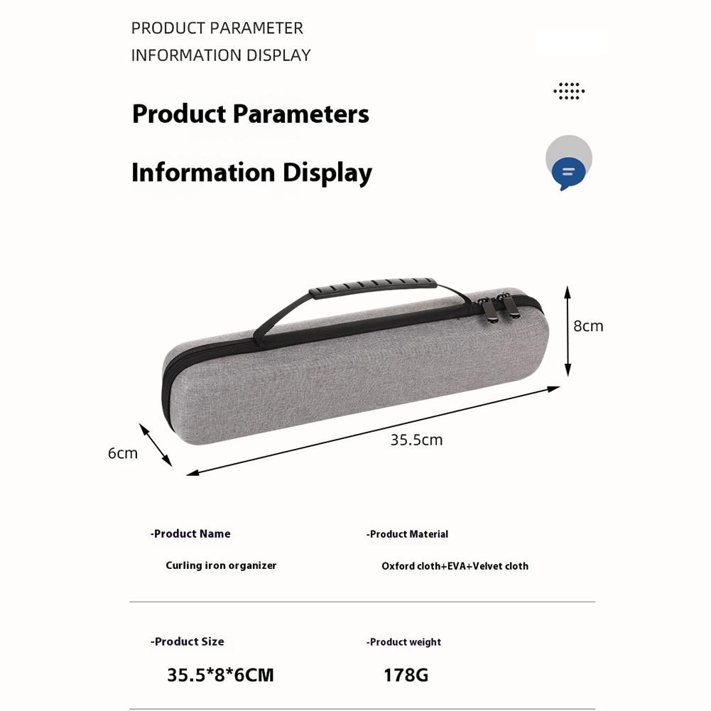 Hair Straightener Storage Bag Anti-Fall Curling Iron Storage Bag Multi-Function Portable Travel Carrying Case for Home Storage