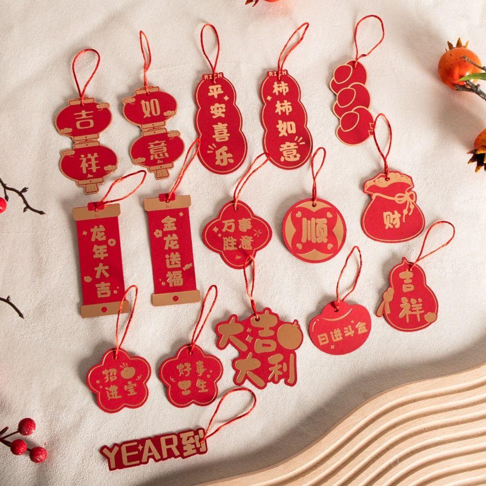 Decorative New Year's Blessing Pendant Chinese Style Lunar New Year Hanging Ornament  Wedding