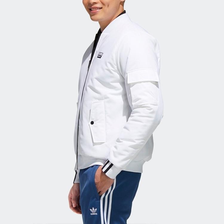 Adidas Originals Trefoil Reversible Bomber Jacket Men Jackets White FT6896