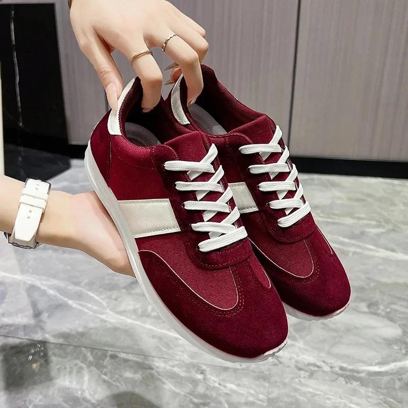 

Женские спортивные кроссовки большого размера с плоской подошвой для бега, белые, весна-осень, универсальные резиновые сетчатые туфли 42