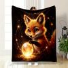 6 Styles A Fox Under A Dreamy Starry Sky Print Warm Comfortable Blanket Home Travel Camping for Adults and Kids Luxury Gifts