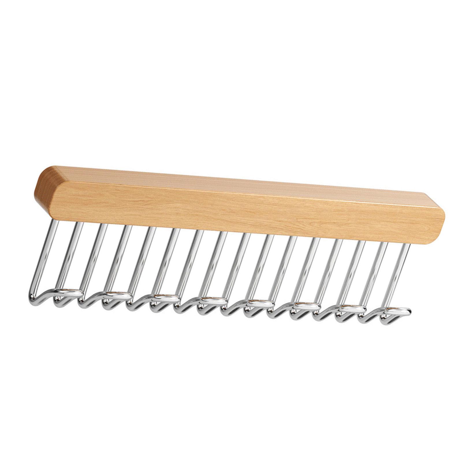 

Компактная вешалка-майка Эффективная стойка для развешивания маек и жилетов Деревянная вешалка с несколькими крючками для дома A