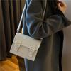 New Retro Red Small Square Bag For Women Daily Commuting Versatile Female Crossbody Bags Pu Leather Solid One Shoulder Pack