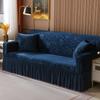 Solid Color Thick Lace Crystal Velvet Sofa Cushion Light Luxury Sofa Cover Full Coverage Elastic Sofa Cover Fabric