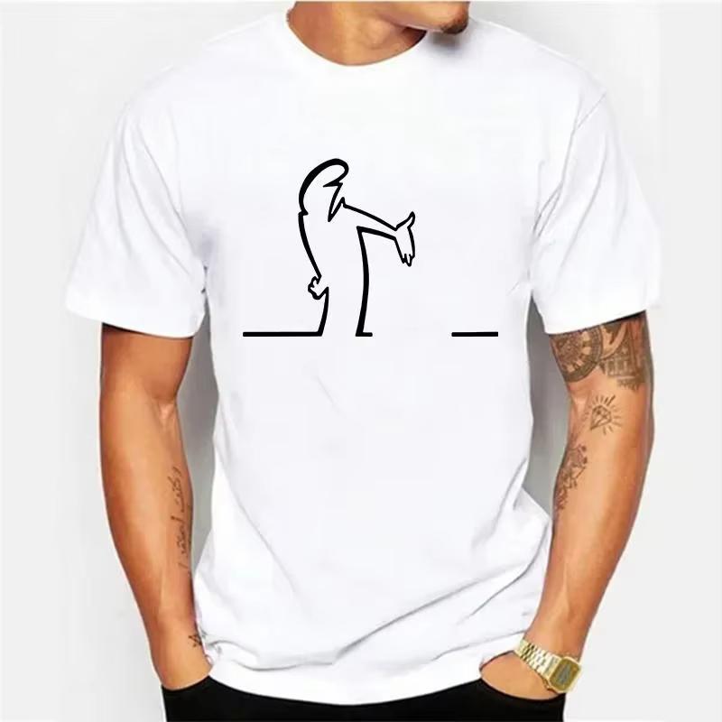2025 New Men's Summer Cotton Crew Neck T-Shirt Printed Pattern Simple Versatile Large Size Comfortable Short Sleeve Top