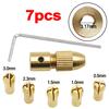 Mini Drill Chuck Self-Tightening Collet Set Brass Multi-size for Electric Power Tools Woodworking