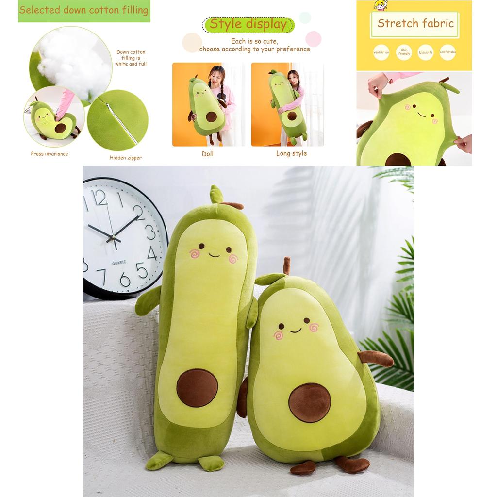 Long Plush Avocado Pillow Perfect Christmas Gift For Girls Boys