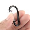 Equipment Black-color Aluminium Climbing Button Camping Hiking Hook Buckle Keychain Alloy Carabiner