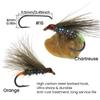 10PCS #16 CDC Emerger Dry Flies UV Reactive Floating Barbed Hook Trout Grayling Artificial Fishing Lures