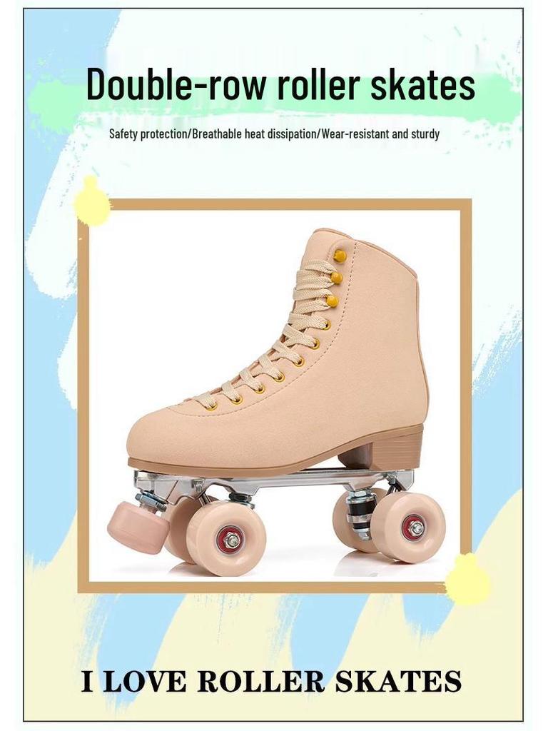New Double Row Adult & Youth Roller Skates with Metal Bracket - Comfortable, Breathable, Durable Design, Now In Stock