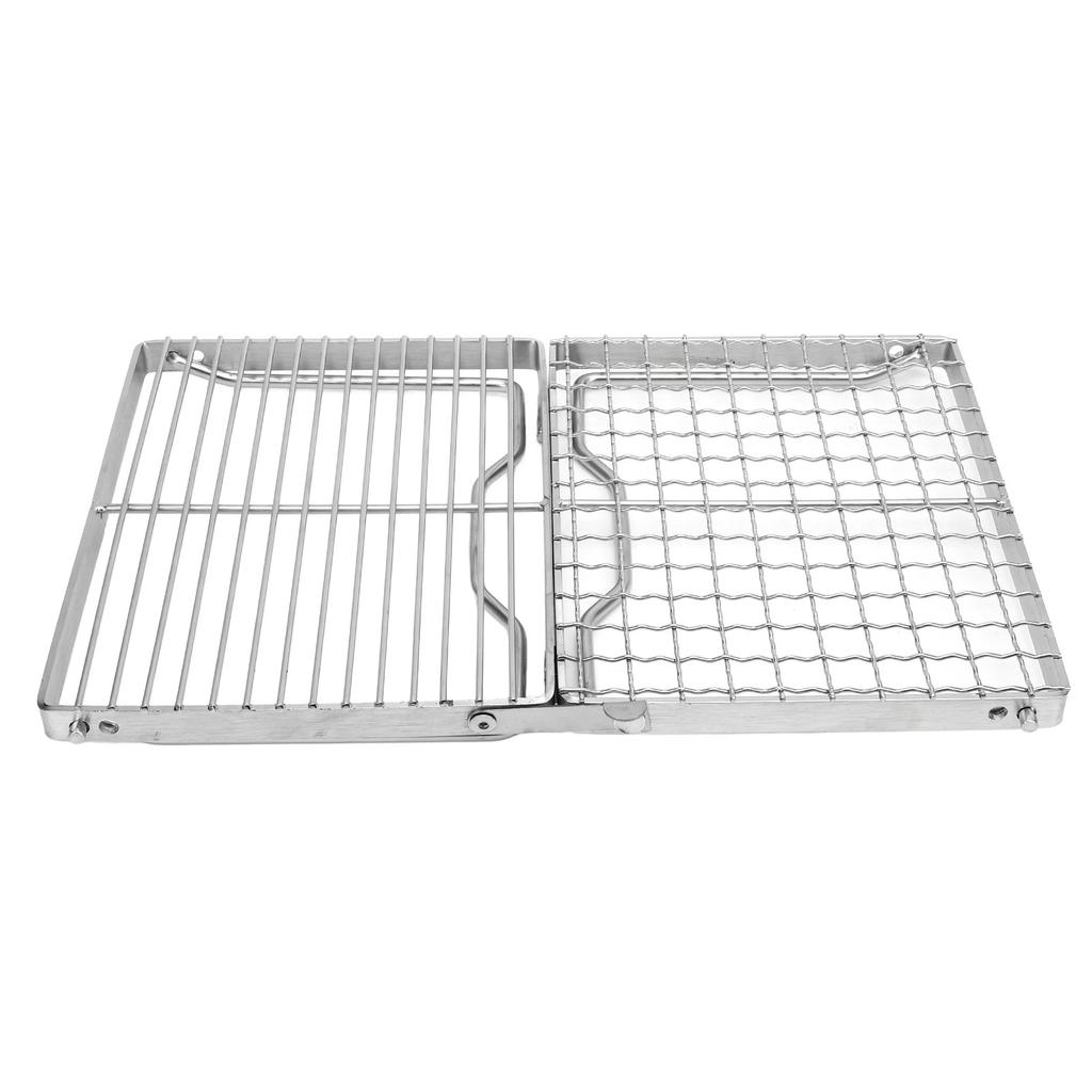 Portable Folding Grill Thickened Stainless Steel Folding BBQ Grill Portable Camping Grate for Outdoor