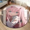 Franxx Round Area Rug Carpet Rug For Living Room Bedroom Sofa Playroom Decor Nonslip Floor Mat