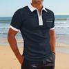 Men's European & American Pocket Fashion Slim Fit Lapel Polo Shirt