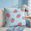 Fruit Strawberry Cushion Cover Short Plush Soft DoubleSided Printing Pillow Case Cozy Sofa Bedroom Home Decor Gift