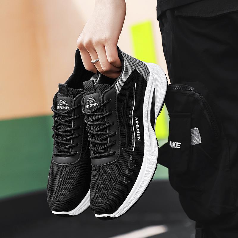 Fashion Men Mesh Breathable Platform Sneakers Summer New Trendy Versatile Lace-up Running Shoes Lightweight Training Tenis Shoes 2025